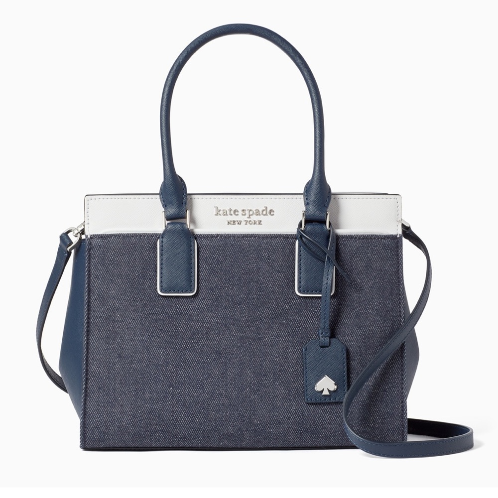 Kate Spade cameron denim colorblock satchel - Picture 5 of 6